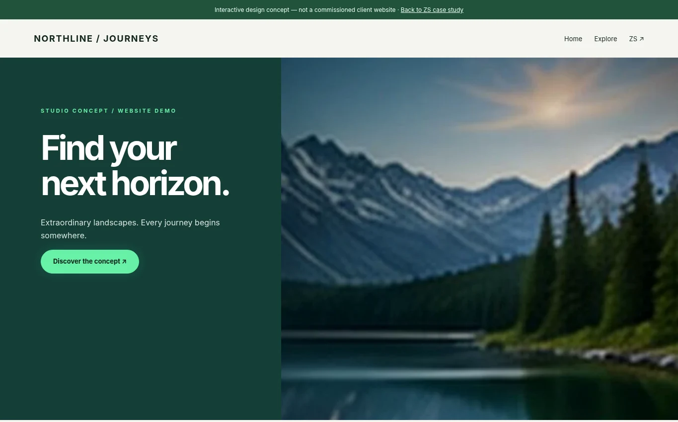 Travel & Outdoor — studio concept preview